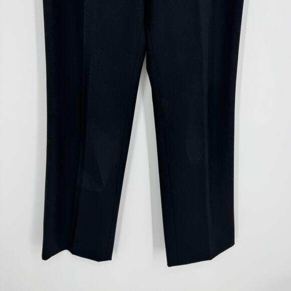 Ralph Lauren Black Wool Pants Size 10 Side Zip Trousers - Picture 4 of 8